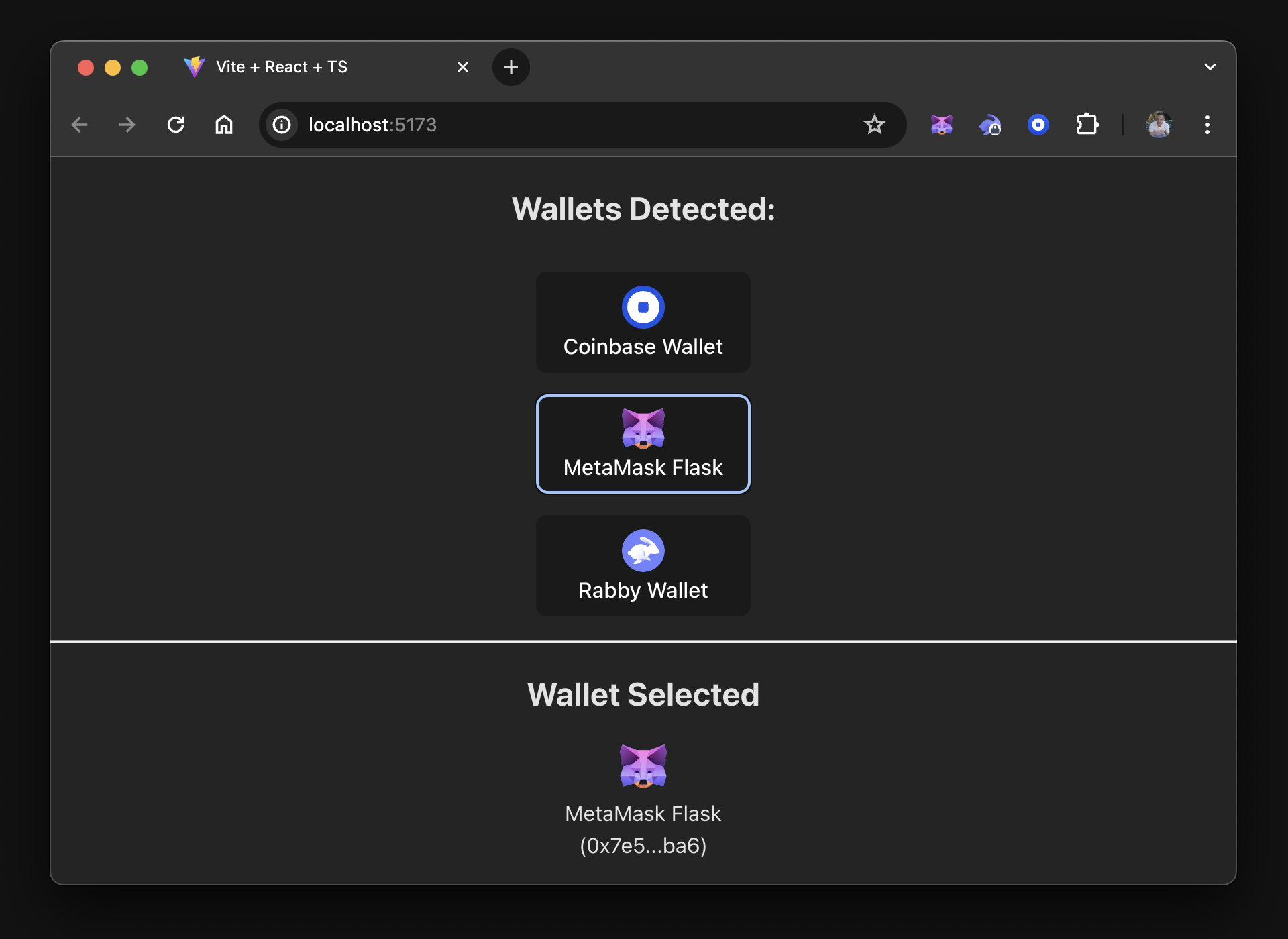 Final View of Dapp